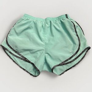 Nike Women's Running Shorts Mint Green Black Zebra Animal Print Lined Workout